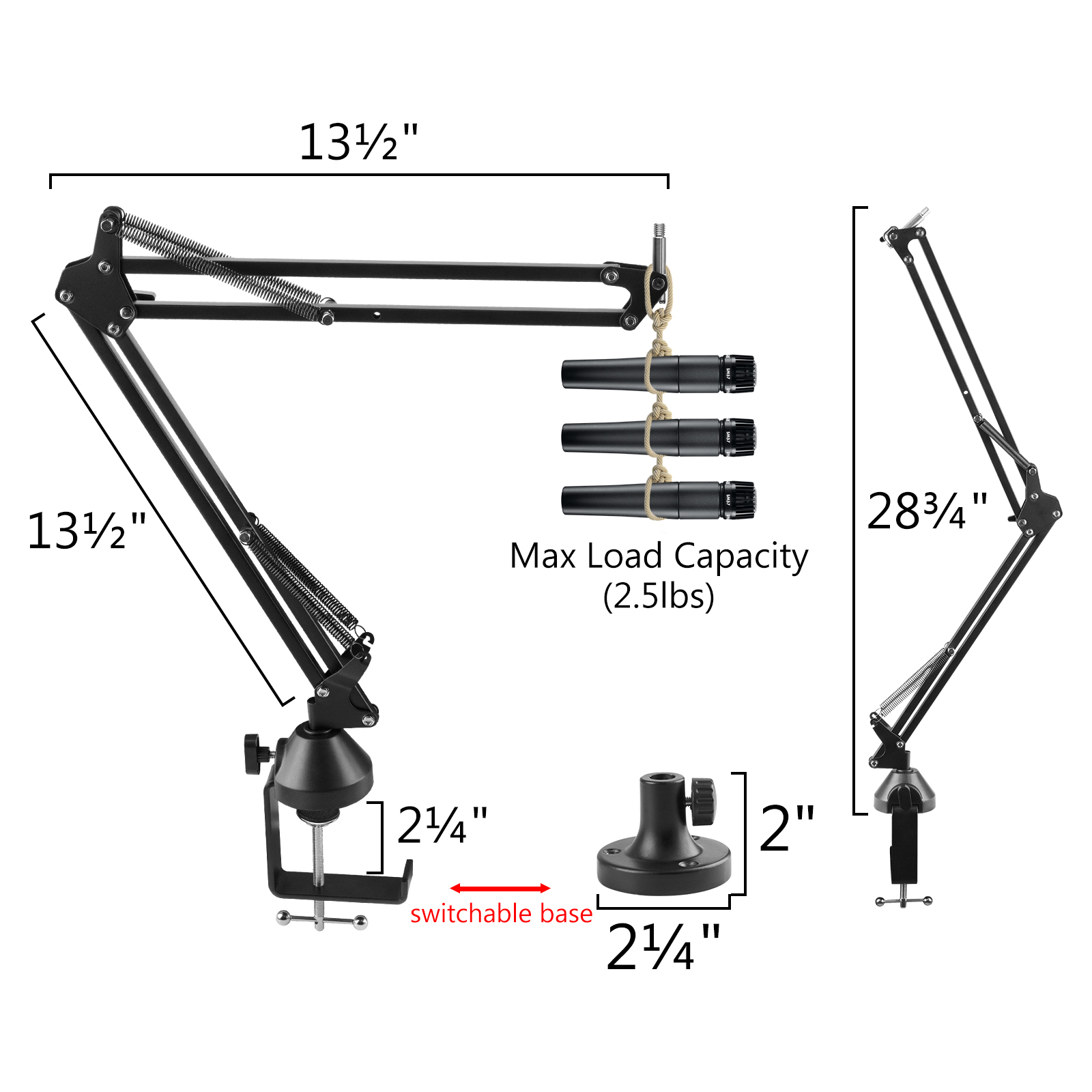 Geekria-Braço Microfone para C - Shure Mic Sm58 avaliação e preço